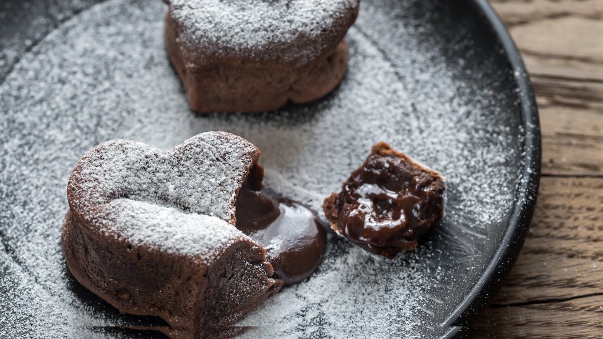 Coeur coulant au chocolat 3 ingrédients