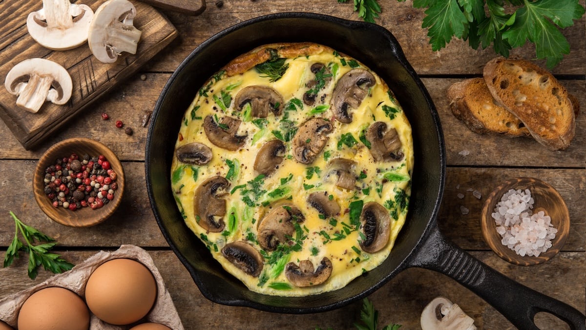 Omelette aux champignons