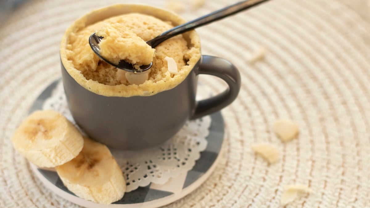 Mug cake façon banana bread