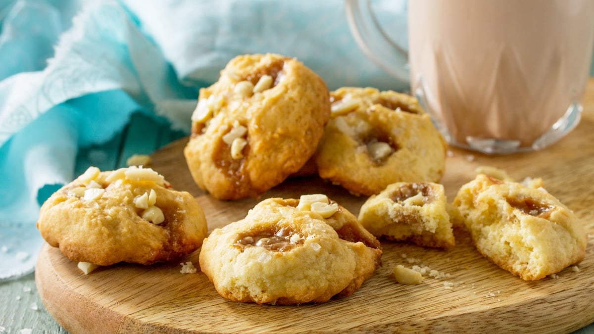 Cookies au coeur caramel