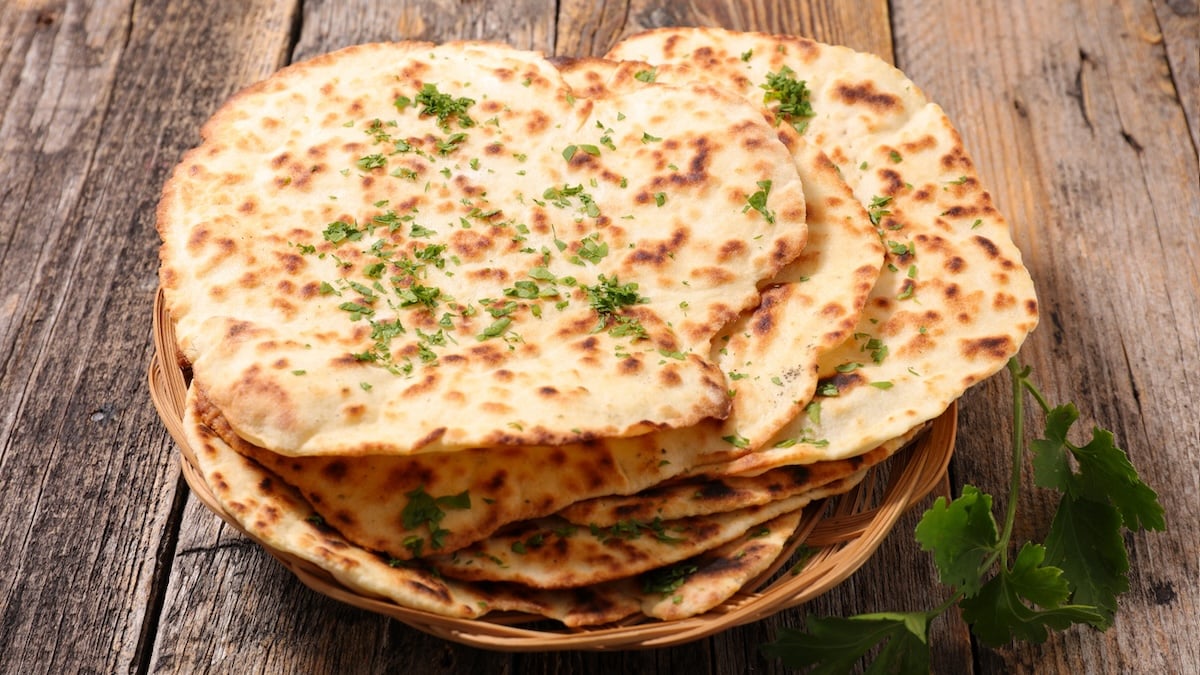 Cheese naan facile