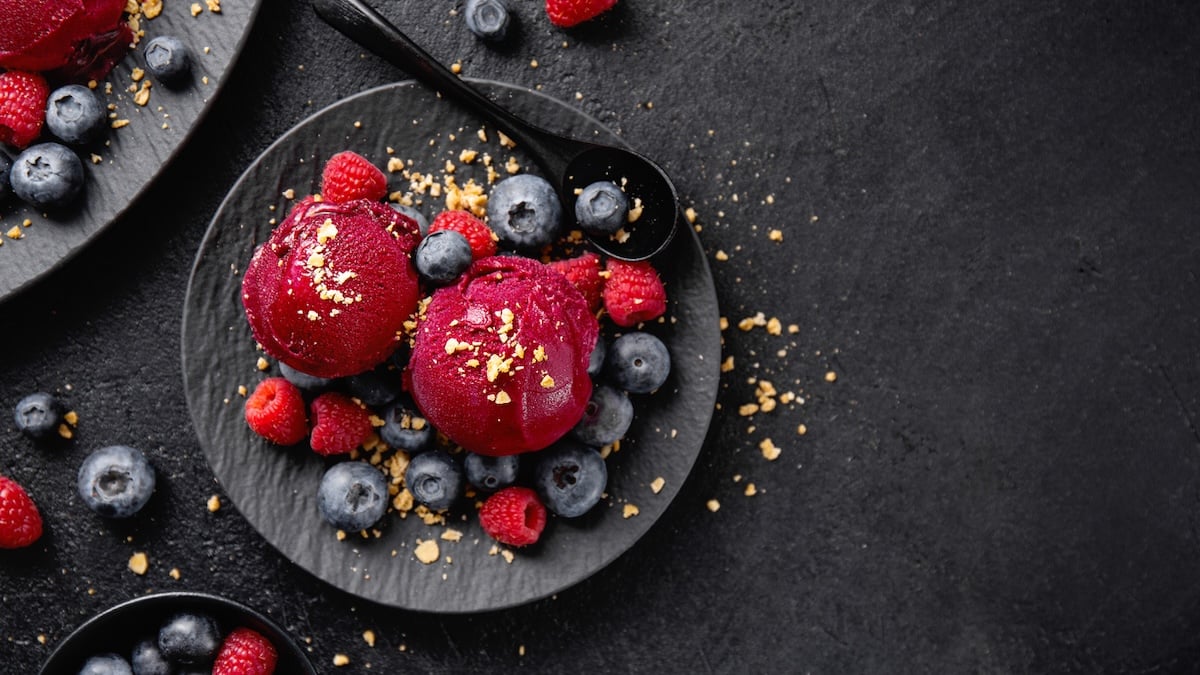 Sorbet aux fruits rouges sans sorbetière