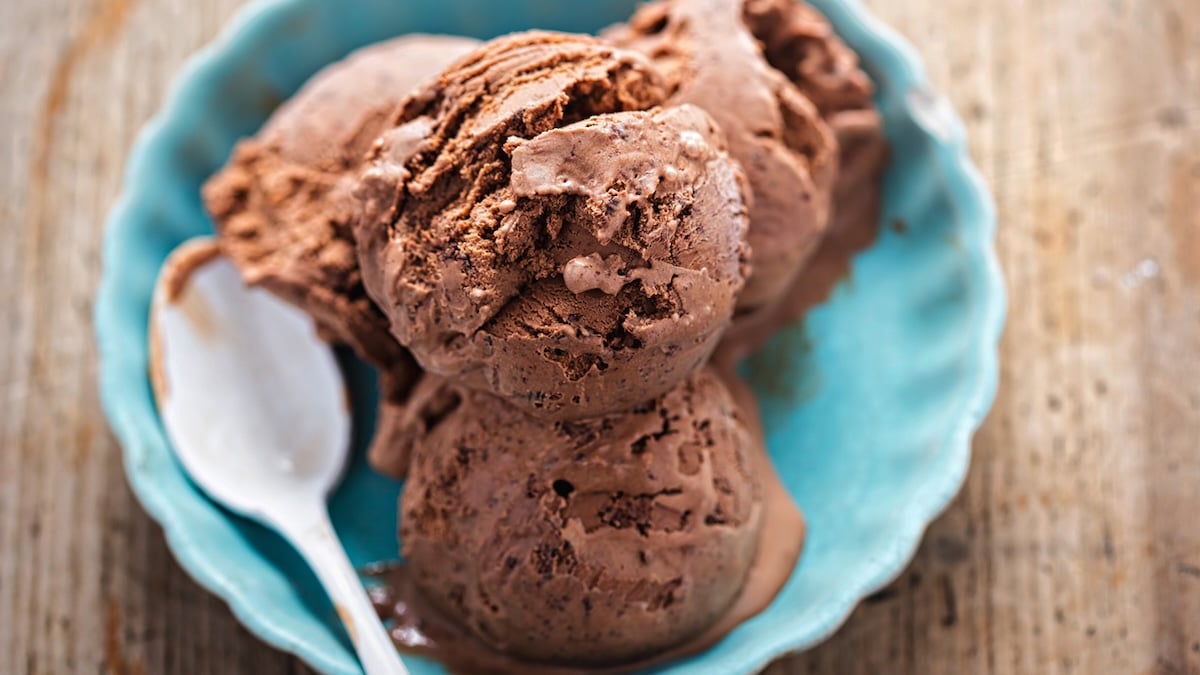 Glace au chocolat sans sorbetière