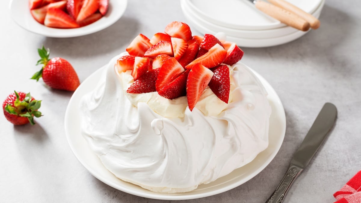 Pavlova aux fraises