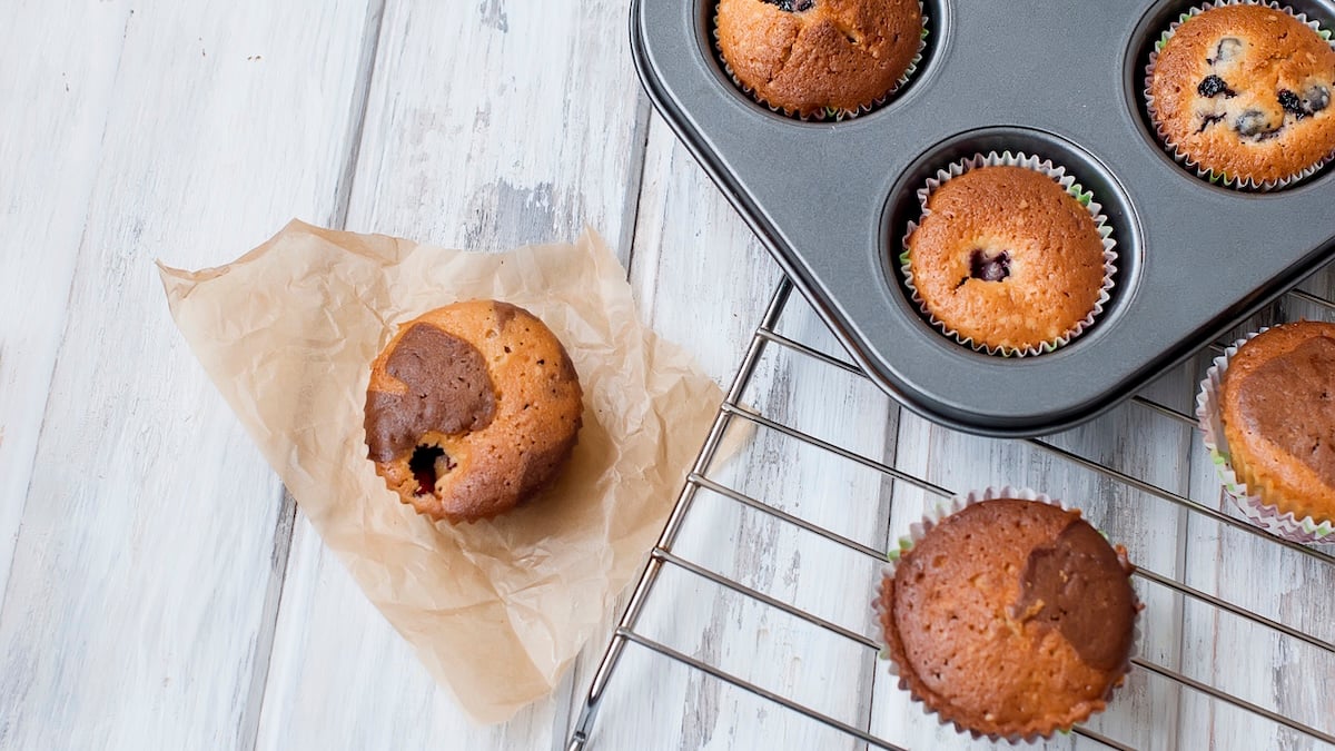 Muffins fourrés à la pâte à tartiner