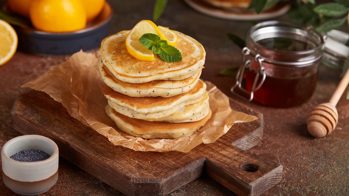 Pancakes ricotta citron