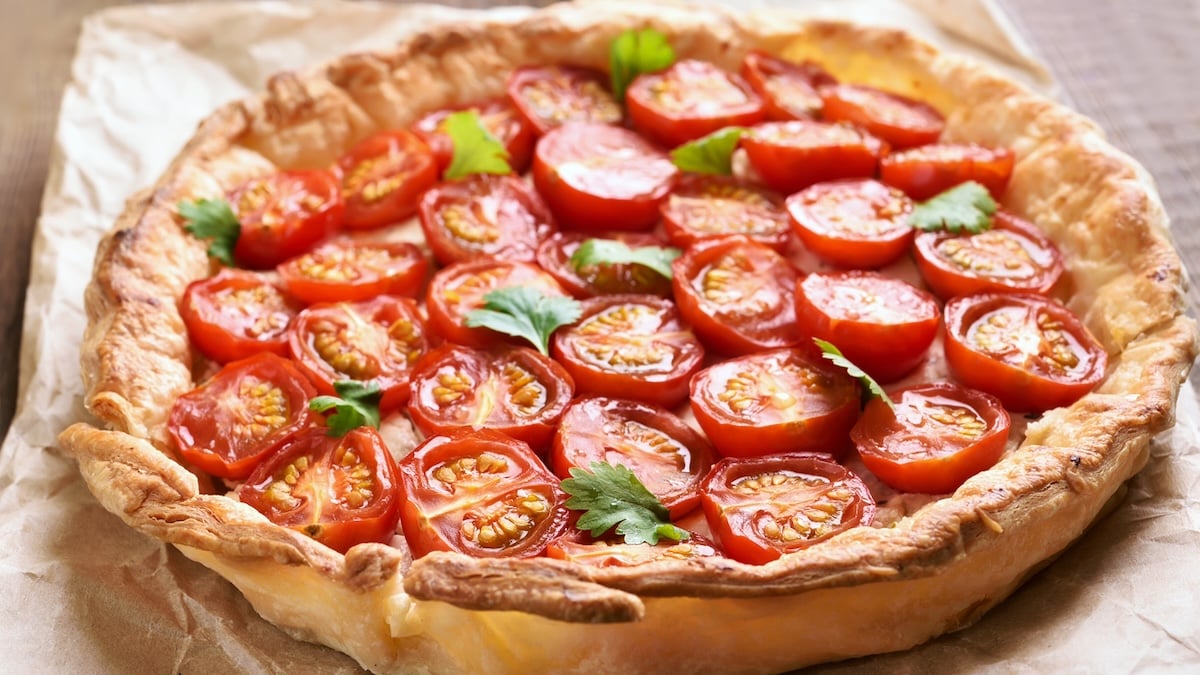 Tarte aux tomates cerises