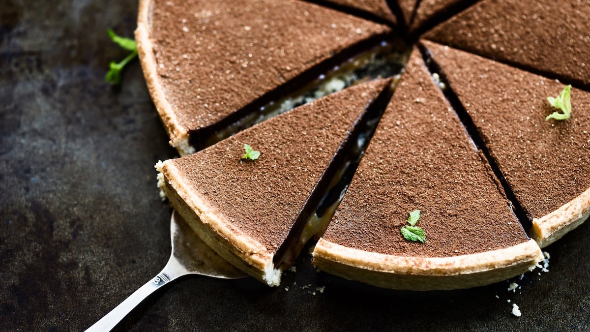 Tarte au chocolat et à la menthe