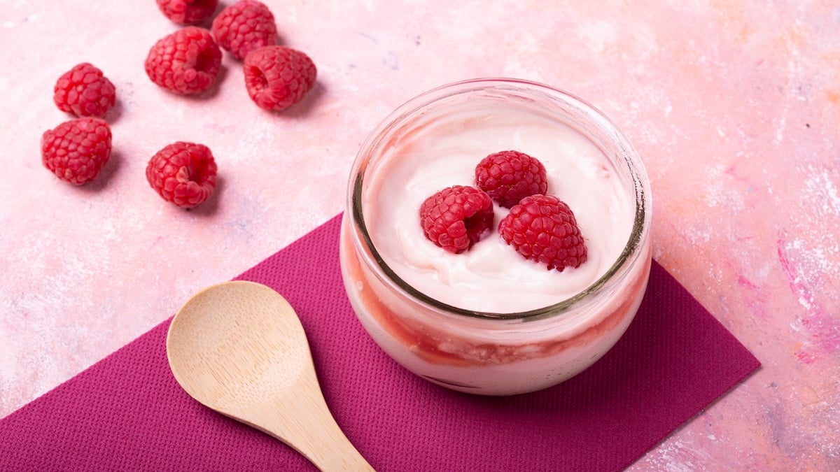 Mousse de framboises au fromage blanc