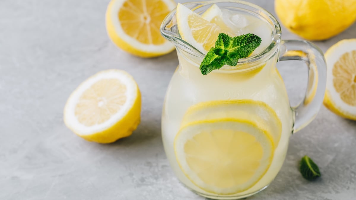 Limonade au citron et fleur d'oranger