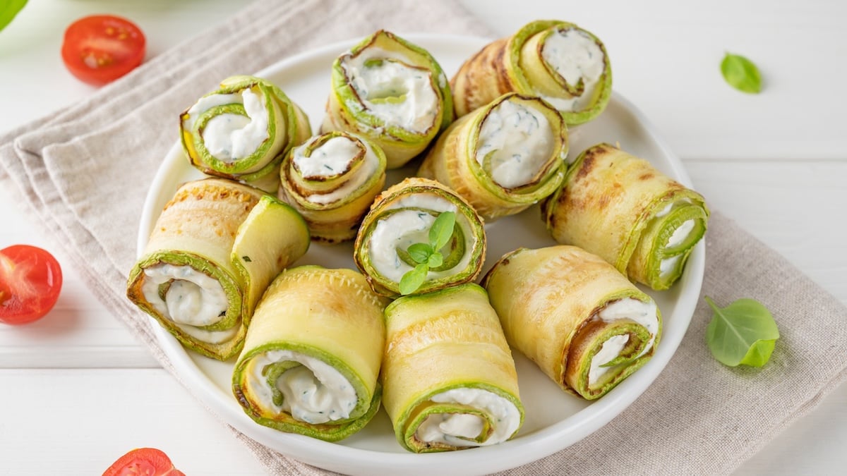 Wraps de courgettes au thon