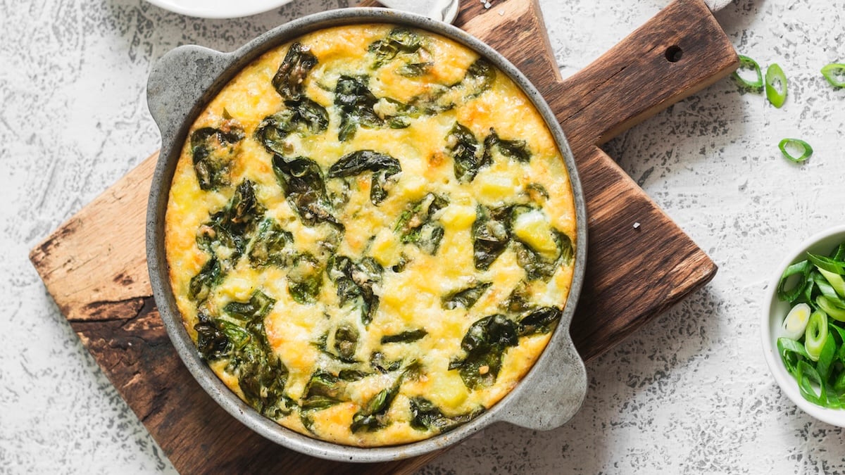 Quiche sans pâte épinards chèvre