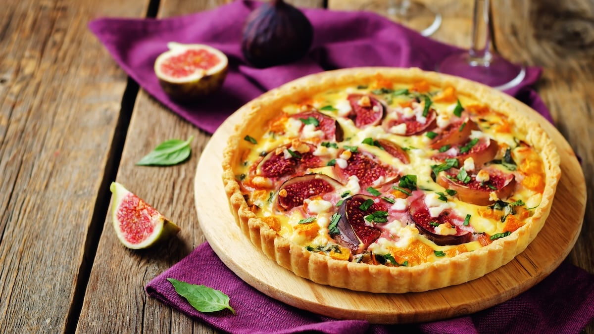 Tarte aux figues et chèvre frais
