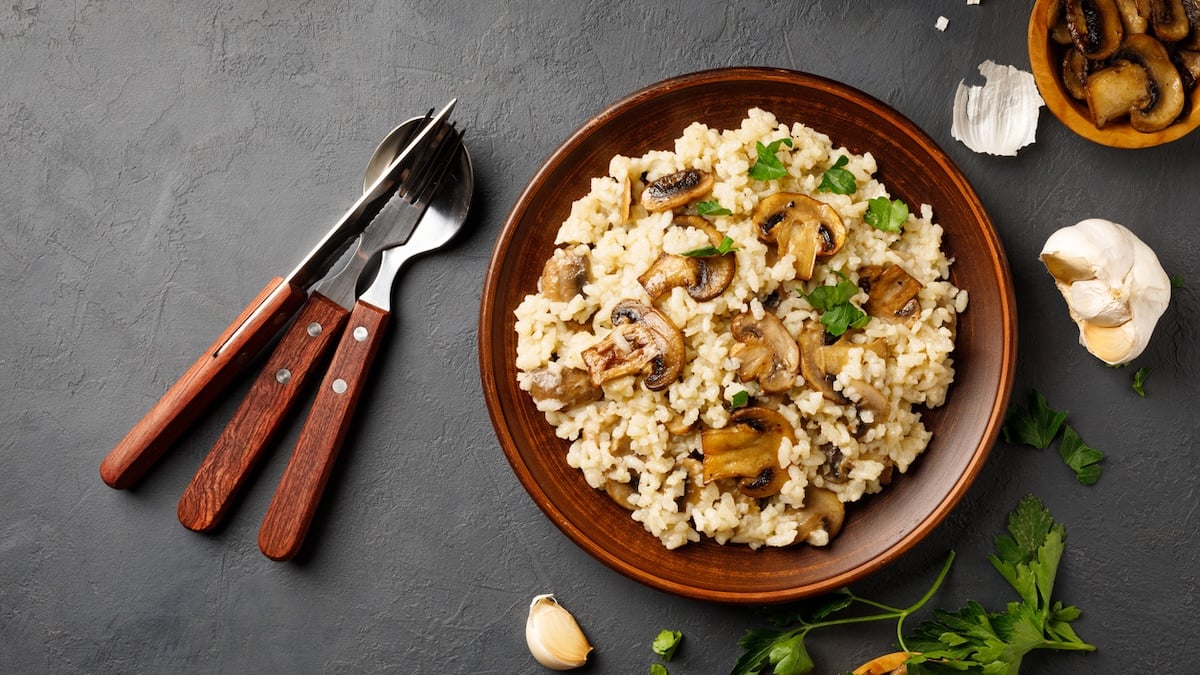 Risotto crémeux aux champignons