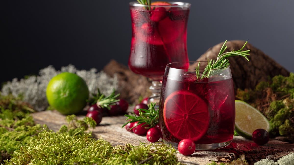 Spritz cranberry romarin