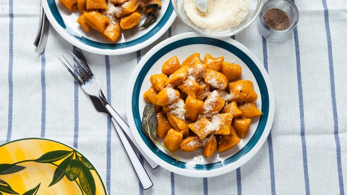 Gnocchis à la crème de potiron et sauge