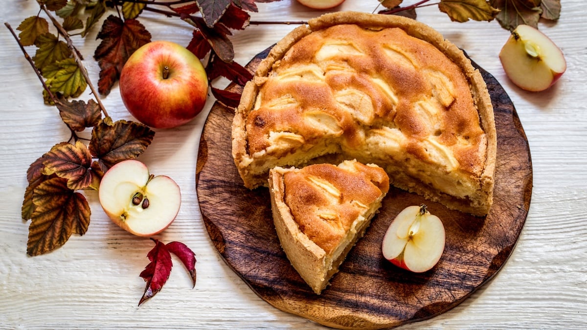 Tarte aux pommes alsacienne traditionnelle