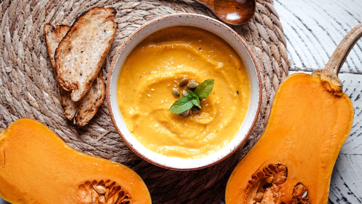 Velouté de butternut, coco et gingembre