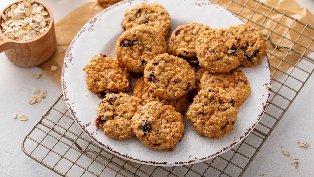 Cookies aux flocons d'avoine, chocolat et noisettes
