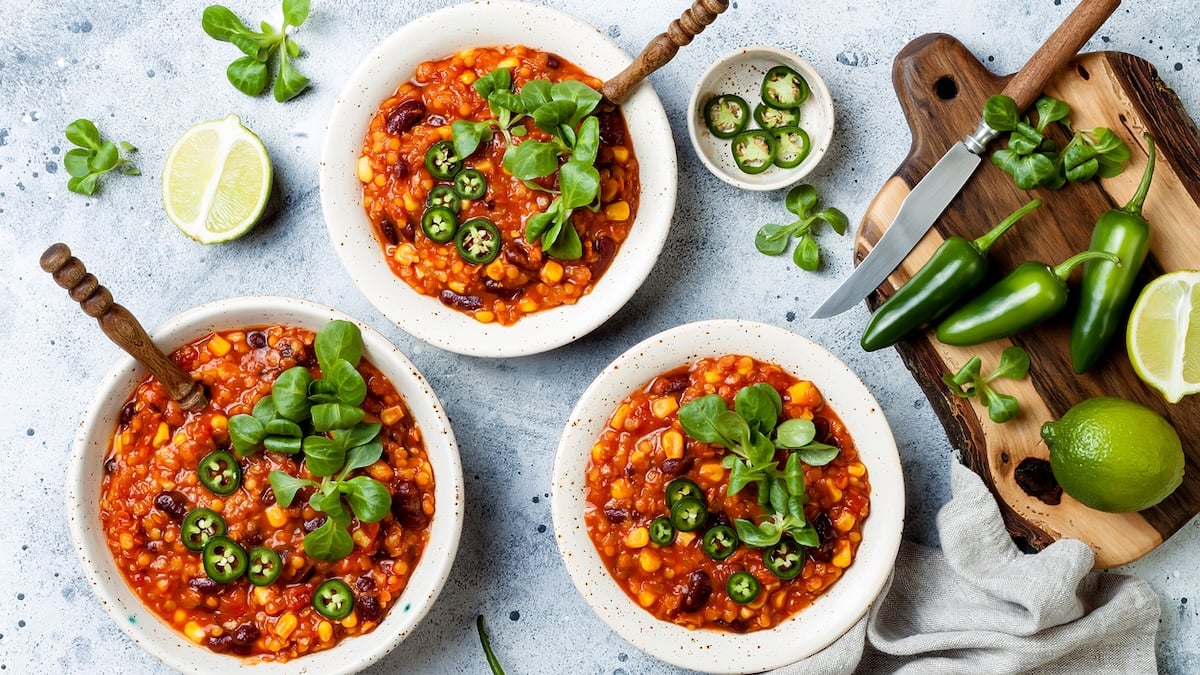 Chili sin carne express à la patate douce