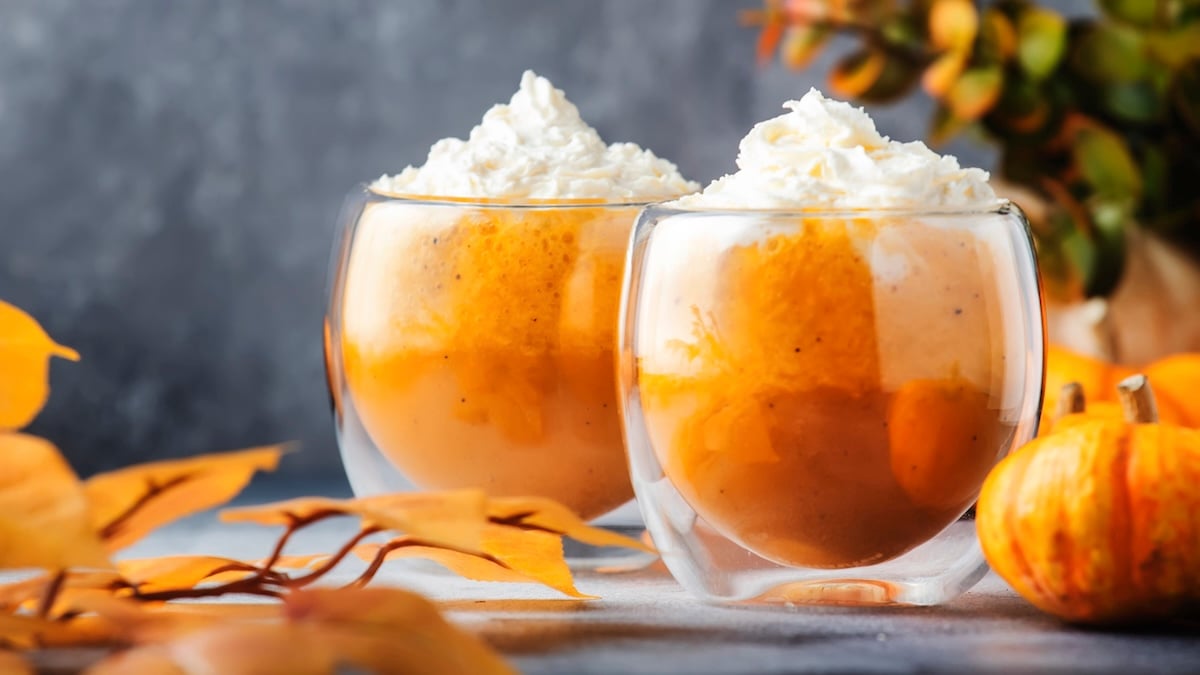 Cappuccino de courge butternut et noix de muscade