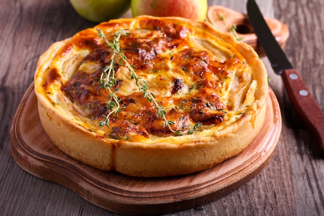 quiche aux pommes et fromage