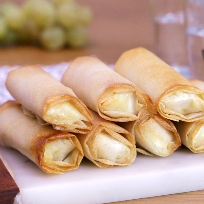 nems croustillants au fromage fondu