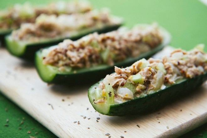concombre farci au thon
