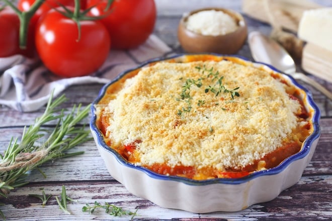Crumble &agrave; la ratatouille
