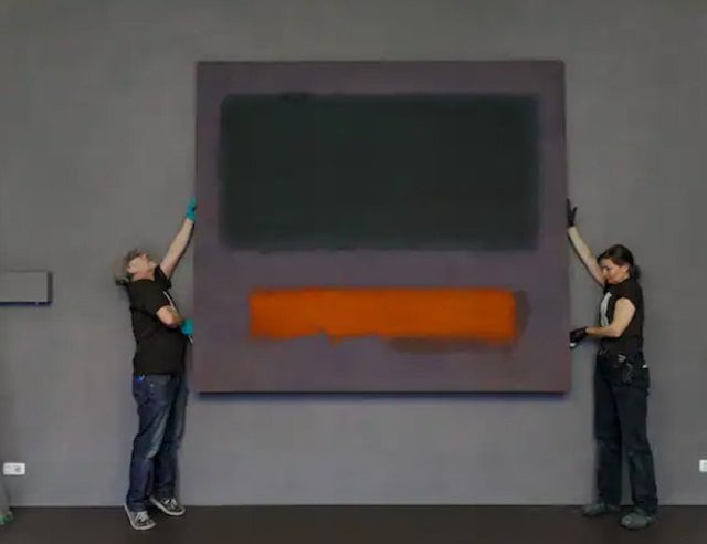 Le tableau Grey, Orange on Maroon, No.8 