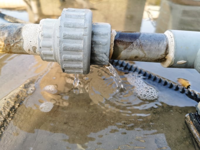Une fuite d'eau