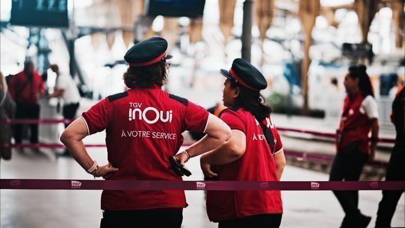 Des agents de la SNCF
