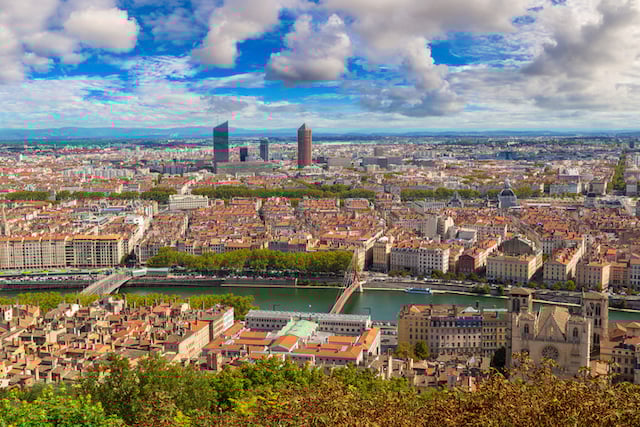 Vue panoramique de Lyon, France