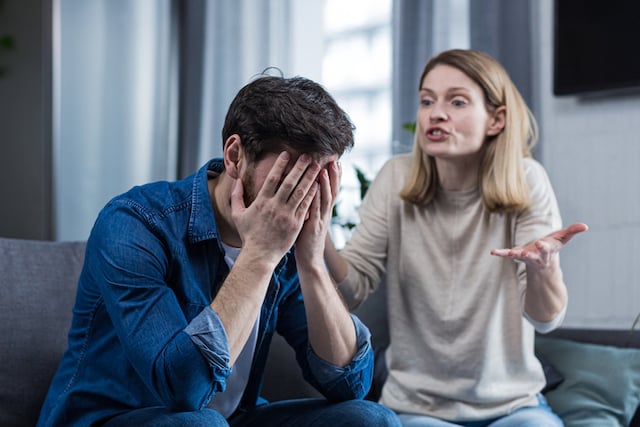 Un couple qui se dispute 