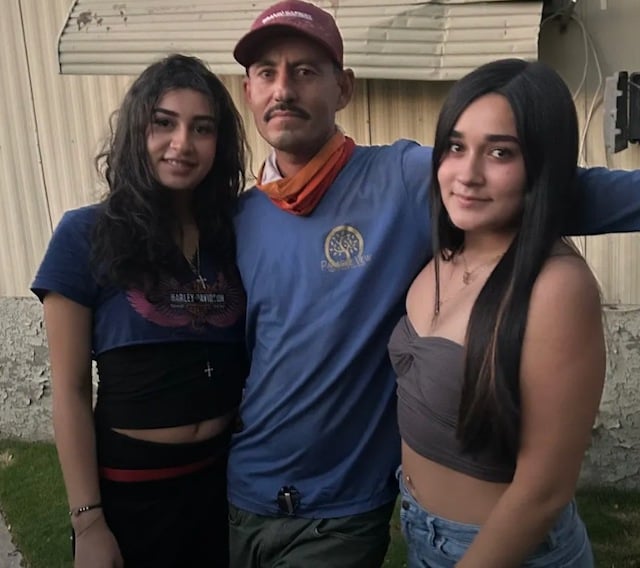 Jaime Yepiz et ses deux filles 