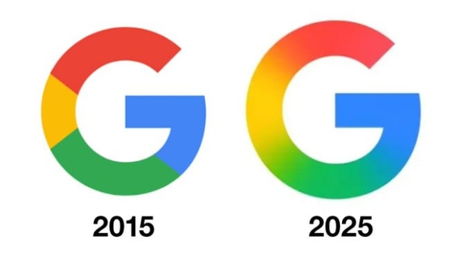 Le logo Google avant et après