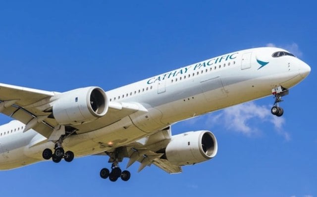 Avion de la compagnie Cathay Pacific 