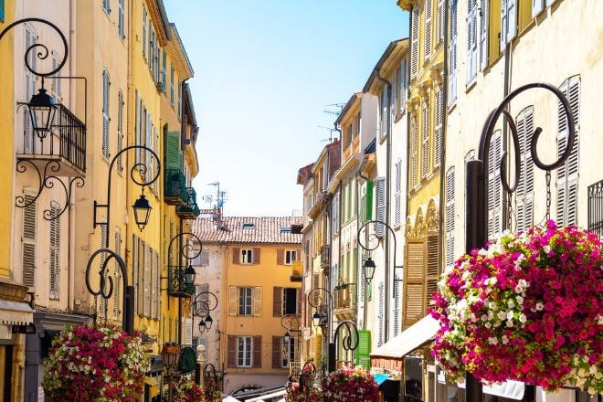 Les rues d'Antibes en France