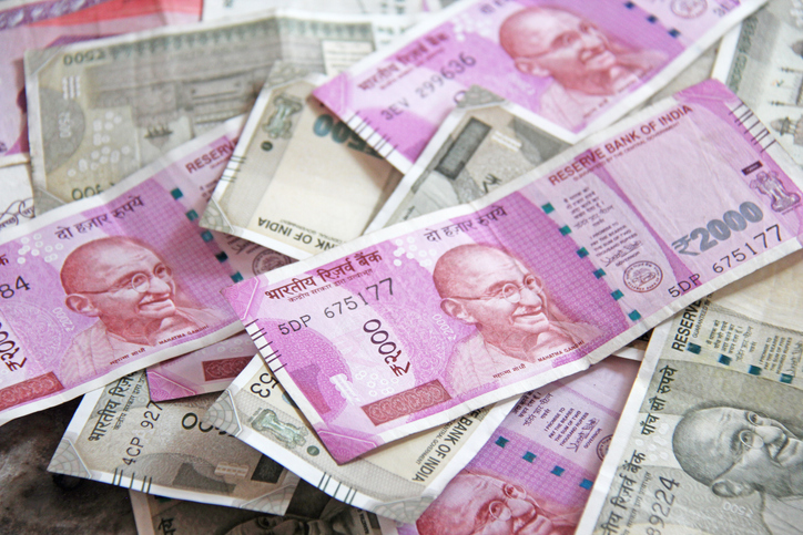 Liasse de roupies, la monnaie indienne