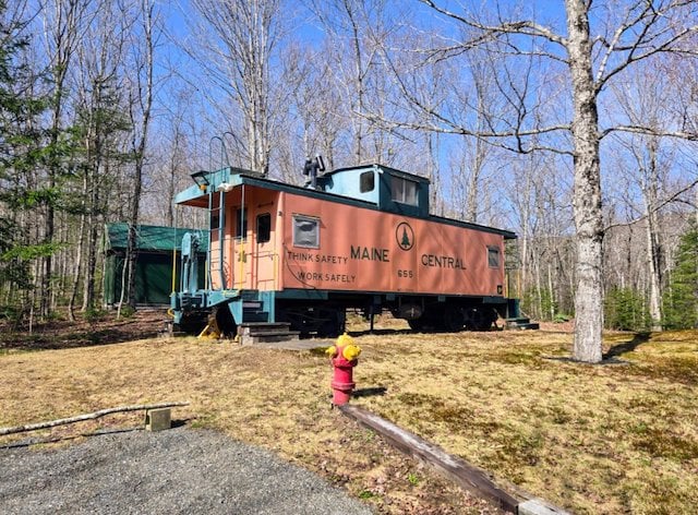 Le wagon rénové par les habitants 
