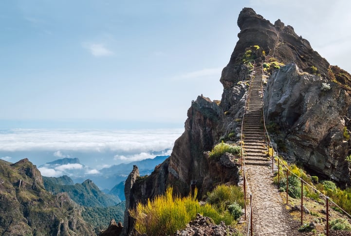 Un sentier de randonnée à Madère