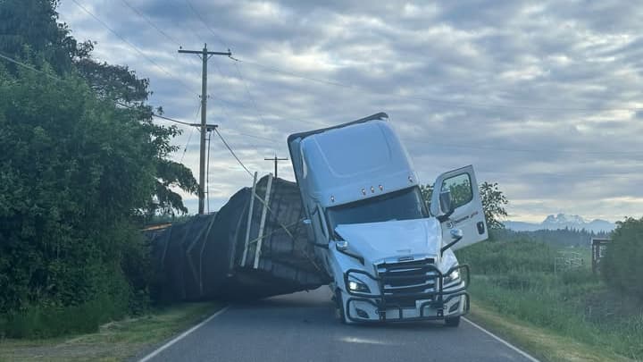 Le camion accidenté