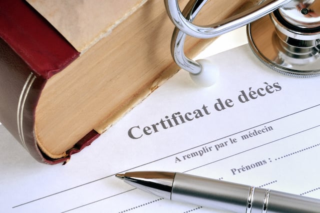 Certificat de décès