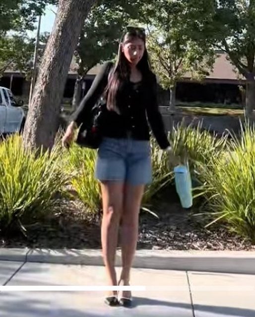 Capture d'écran TikTok montrant la tenue d'Alejandra Carreño 