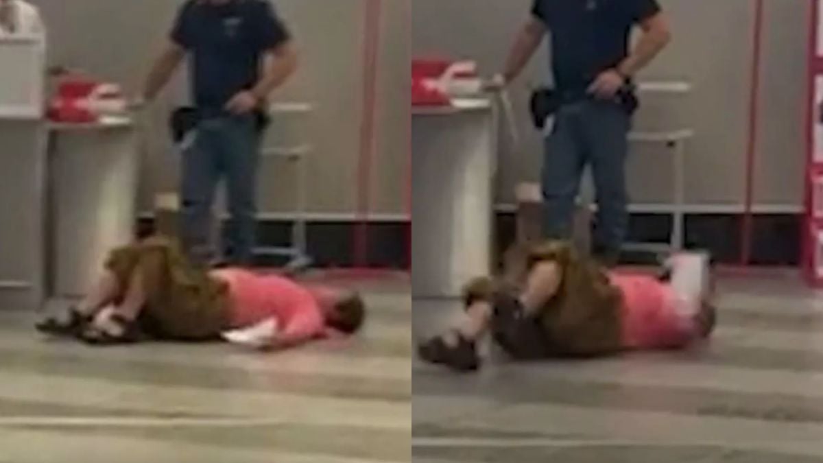 Une touriste chinoise se roulant par terre, à l'aéroport de Milan 