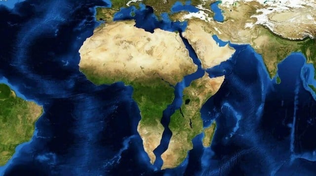 Carte montrant le nouvel océan