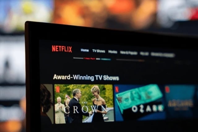 Photo montrant la page d'accueil Netflix 