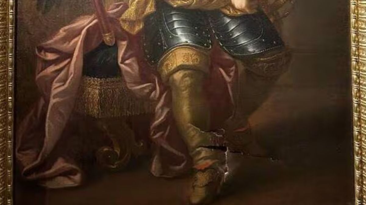 Portrait endommagé de Ferdinand de Médicis, réalisé en 1712 par le peintre italien Anton Domenico Gabbiani