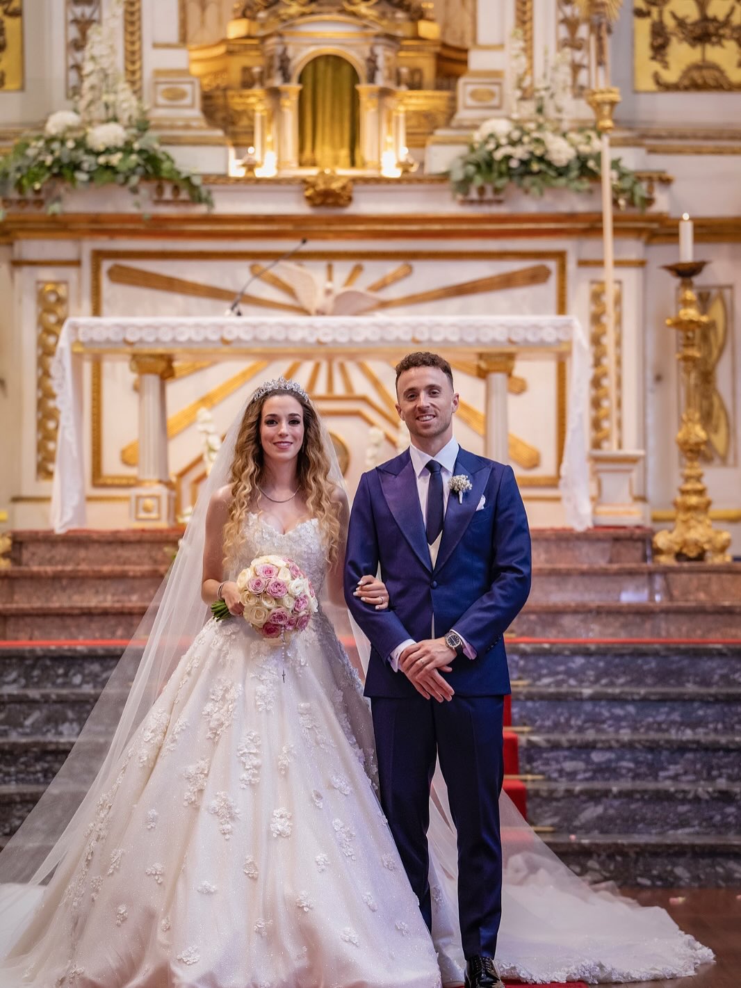 Le footballeur portugais Diogo Jota et sa femme Ruse Cardoso