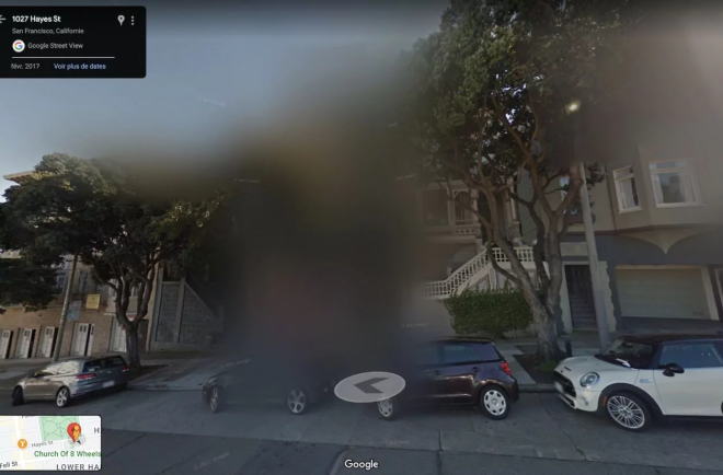 Une maison floutée sur Google Maps 